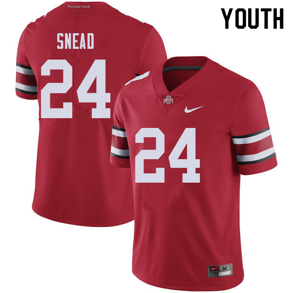 Youth #24 Brian Snead Ohio State Buckeyes College Football Jerseys Sale-Red